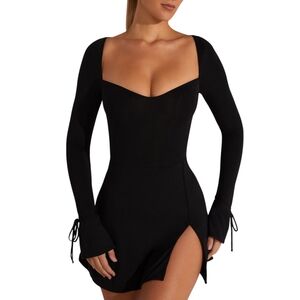 Oh Polly Black Mini Dress